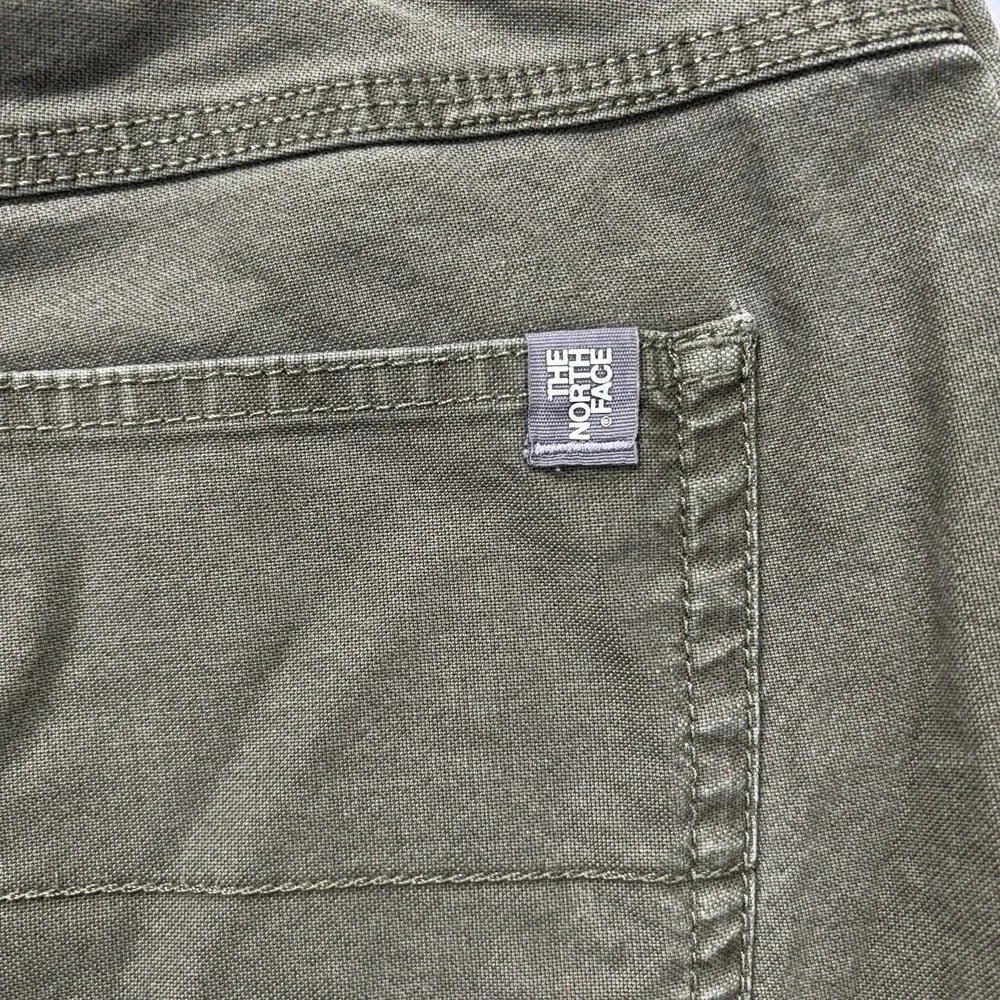 The North Face Pants‎ Mens 34x33 Canvas Olive Green 5 Pocket Stretch Workwear